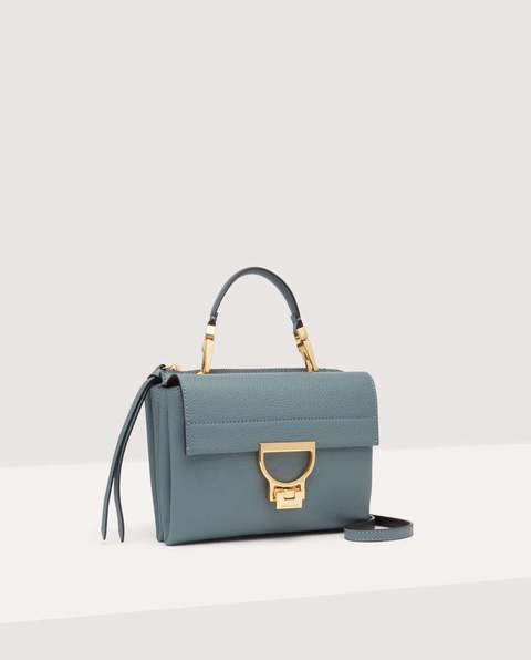 COCCINELLE - Szara torba ze skóry Arlettis Mini - zdjęcie produktu nr 1