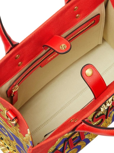 Versace baroque-print tote bag - Red - zdjęcie produktu nr 2