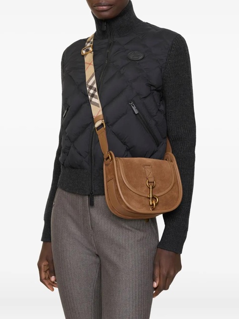 Burberry check-strap messenger bag - Brown - zdjęcie produktu nr 1