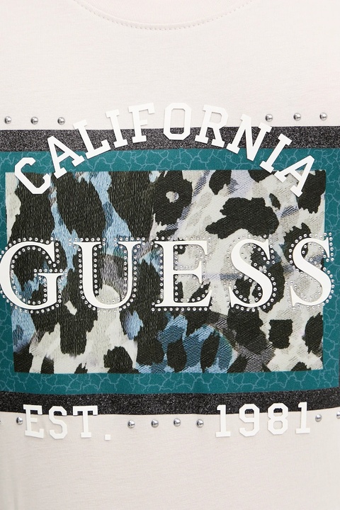 Guess t-shirt ANIMALIER damski kolor beżowy W5YI27 J1314 - zdjęcie produktu nr 2