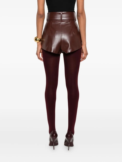 Rowen Rose belted faux-leather shorts - Brown - zdjęcie produktu nr 2