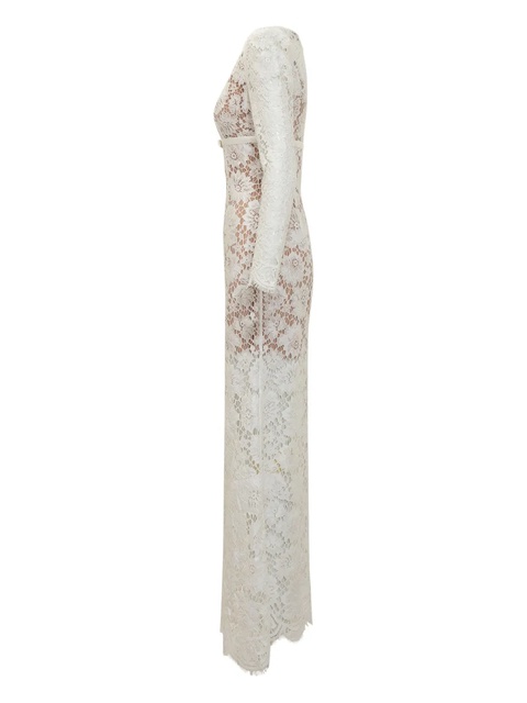 Self-Portrait floral-lace gown - White - zdjęcie produktu nr 2