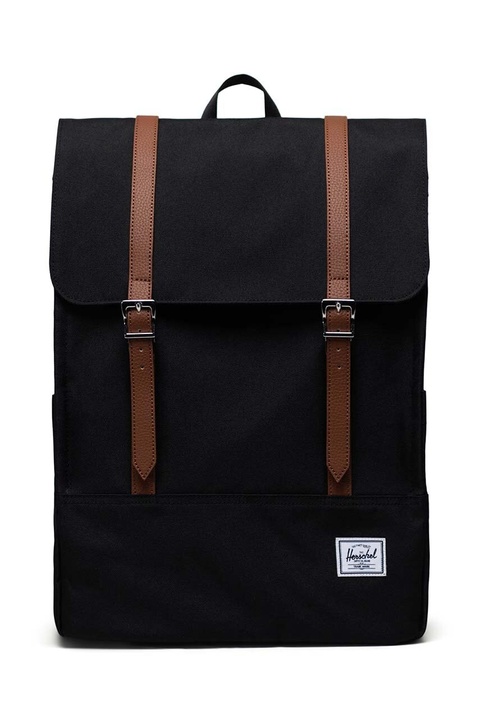Herschel plecak Survey™ kolor czarny duży gładki - zdjęcie produktu nr 1