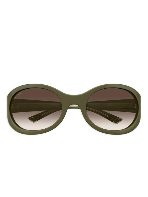 Gucci Eyewear GG2012S oval-frame sunglasses - Green - zdjęcie produktu nr 1