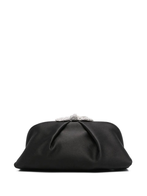 Aquazzura Very Bow Tie Crystal clutch bag - Black - zdjęcie produktu nr 1