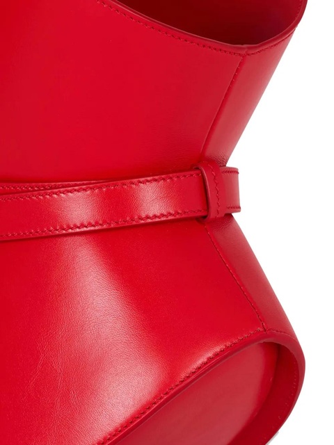 Balmain medium Shuffle belted shell shoulder bag - Red - zdjęcie produktu nr 2