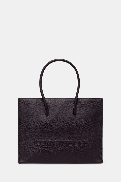 Coccinelle torebka skórzana COCCINELLEMYRTHA MAXI LOG kolor fioletowy E1 QBB 18 02 01 - zdjęcie produktu nr 1