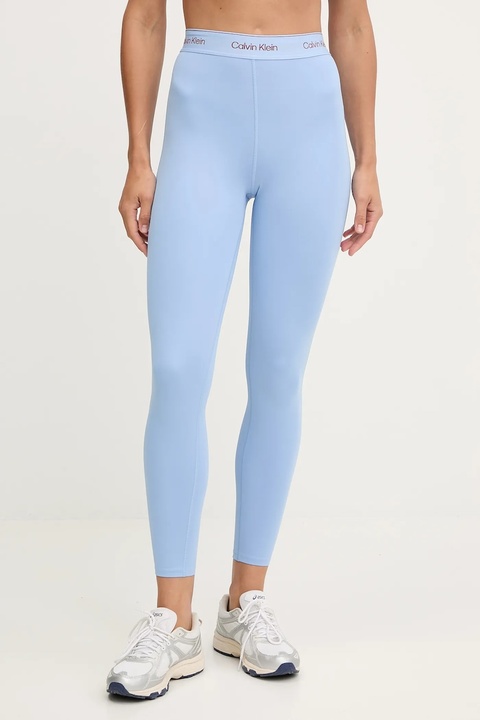 Calvin Klein Performance legginsy treningowe kolor niebieski z nadrukiem LVGWS5L609 - zdjęcie produktu nr 1
