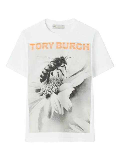 Tory Burch bee-graphic T-shirt - White - zdjęcie produktu nr 2