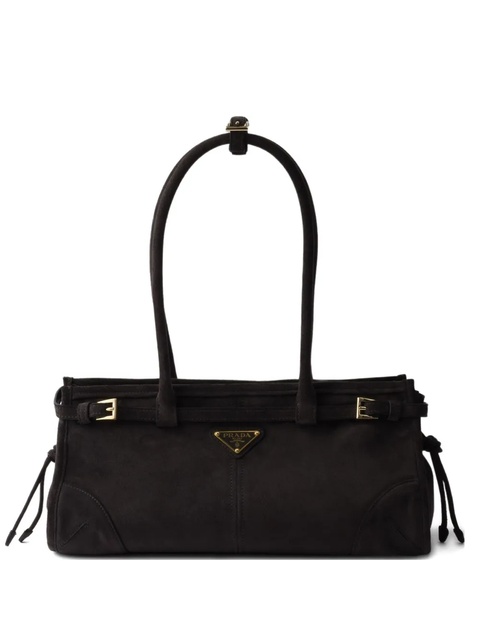 Prada suede drawstring tote bag - Black - zdjęcie produktu nr 1