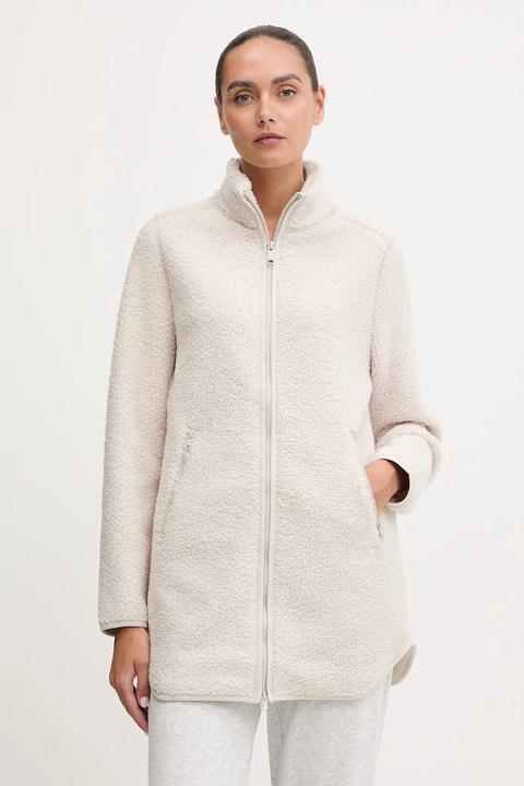 Jack Wolfskin bluza polarowa HIGH CURL kolor beżowy gładka A65074 - zdjęcie produktu nr 1