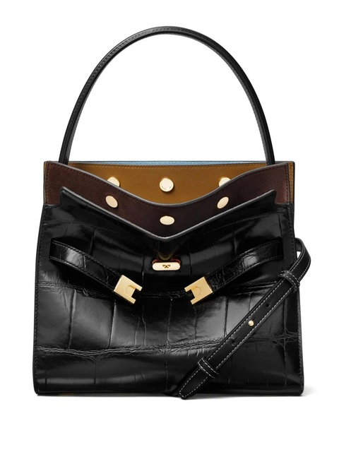 Tory Burch Lee Radziwill Textured Small tote bag - Black - zdjęcie produktu nr 1