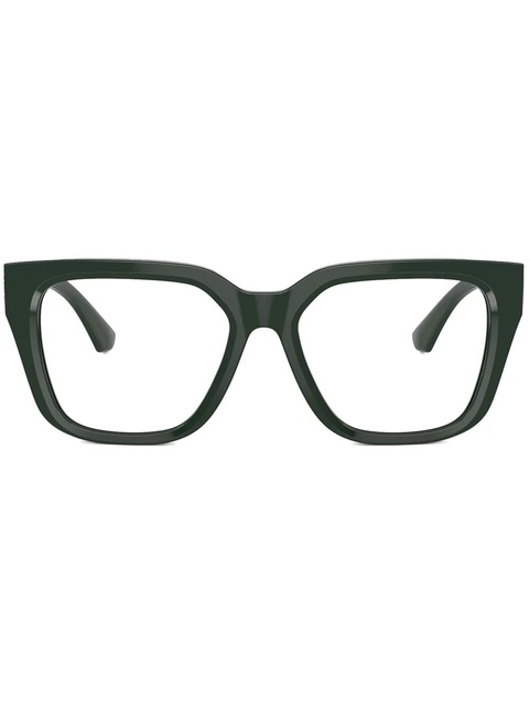 Burberry Eyewear logo-plaque square-frame glasses - Green - zdjęcie produktu nr 1