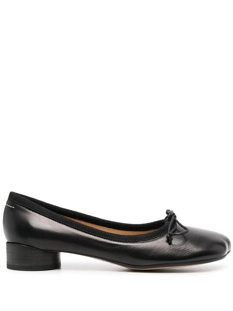 MM6 Maison Margiela Anatomic leather ballerina shoes - Black - zdjęcie produktu nr 1