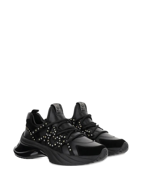 PINKO rhinestone-embellished lace-up sneakers - Black - zdjęcie produktu nr 2