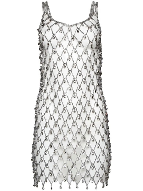 Rabanne embellished-chain dress - Silver - zdjęcie produktu nr 1