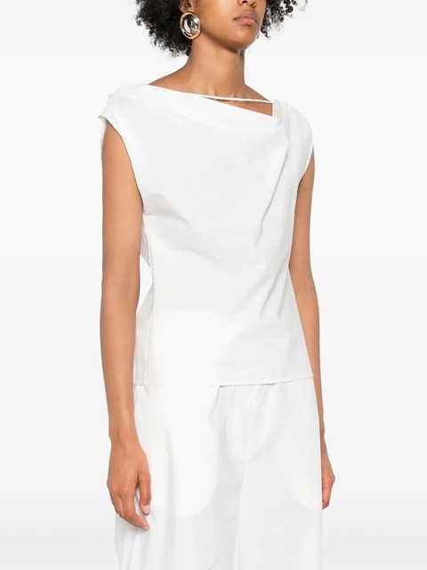 Paris Georgia Christophe halterneck draped top - White - zdjęcie produktu nr 2
