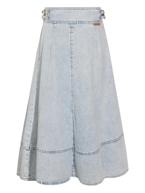 ZIMMERMANN buckle pleated skirt - Blue - zdjęcie produktu nr 1