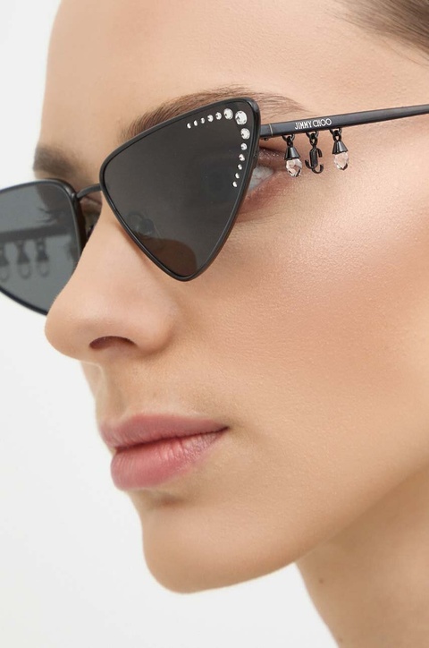 Jimmy Choo okulary przeciwsłoneczne damskie kolor czarny 0JC4001B - zdjęcie produktu nr 2