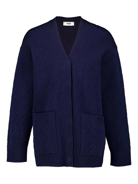 FENDI O Lock Chain cardigan - Blue - zdjęcie produktu nr 1