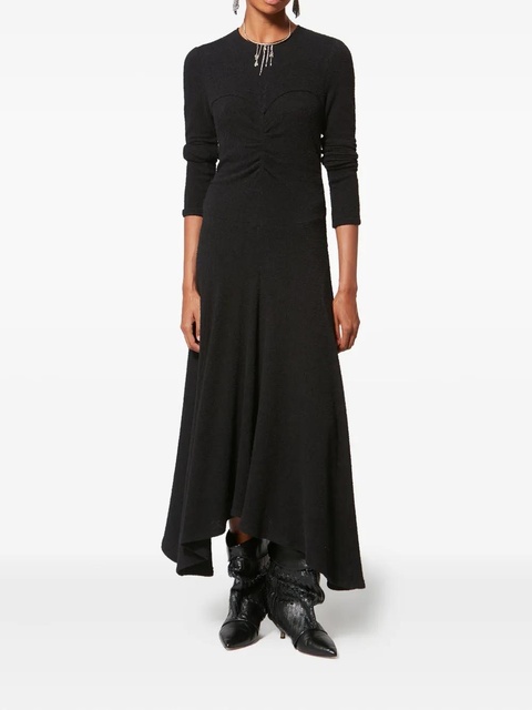 ISABEL MARANT ruched flora maxi dress - Black - zdjęcie produktu nr 2