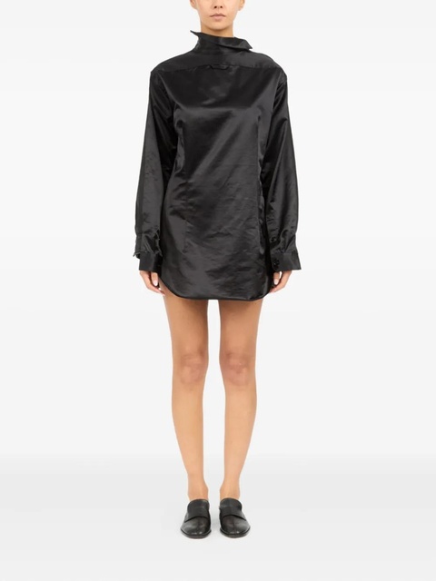 MM6 Maison Margiela high-neck satin dress - Black - zdjęcie produktu nr 2