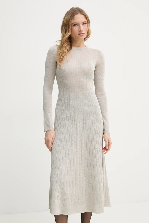 AERON sukienka PAVLOVA kolor beżowy maxi rozkloszowana DR561562 - zdjęcie produktu nr 1