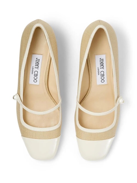 Jimmy Choo Elisa 45mm Leather Pumps - Neutrals - zdjęcie produktu nr 2