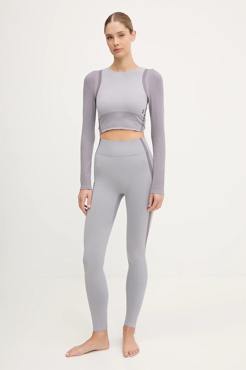 On legginsy do jogi Studio damskie kolor fioletowy wzorzyste 1WF10353857 - zdjęcie produktu nr 1