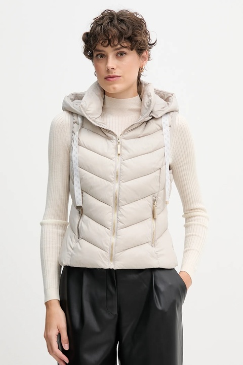 Gaudi bezrękawnik kolor beżowy zimowy 521BD35003 - zdjęcie produktu nr 1