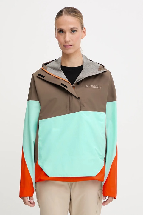 adidas TERREX kurtka outdoorowa Xploric 2.5L Anorak kolor brązowy JL9813 - zdjęcie produktu nr 1