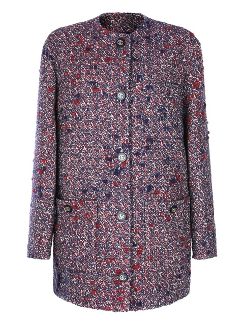 Gucci button-fastening bouclé jacket - Blue - zdjęcie produktu nr 1