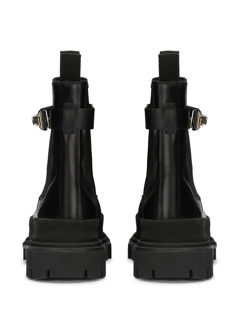 Dolce & Gabbana logo-strap Chelsea boots - Black - zdjęcie produktu nr 2