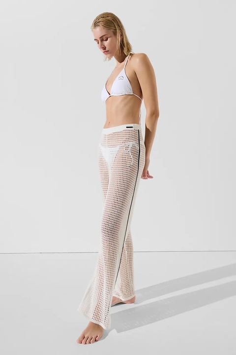 Karl Lagerfeld spodnie damskie kolor biały szerokie medium waist A2W46011 - zdjęcie produktu nr 2