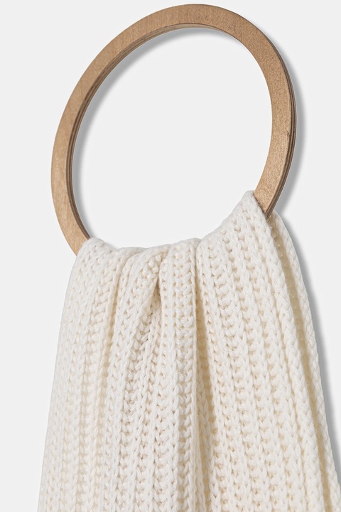 Moschino szalik z wełną damski kolor biały gładki M3340 30840 - zdjęcie produktu nr 2