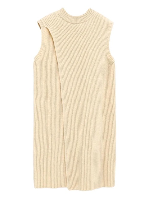 Jil Sander ribbed sleeveless vest - Neutrals - zdjęcie produktu nr 2