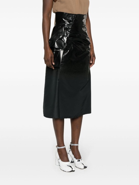 Maison Margiela coated midi skirt - Black - zdjęcie produktu nr 2