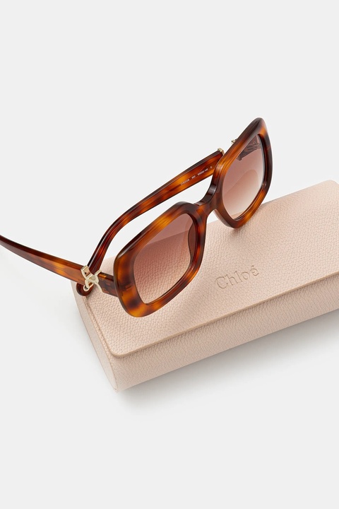 Chloé okulary przeciwsłoneczne damskie kolor brązowy CH0333S - zdjęcie produktu nr 2