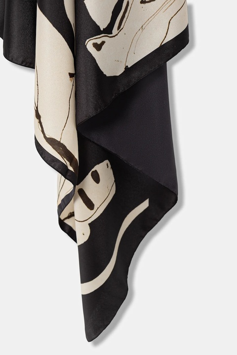 Sisley chusta damska kolor czarny wzorzysta 6TUUW51TF - zdjęcie produktu nr 2