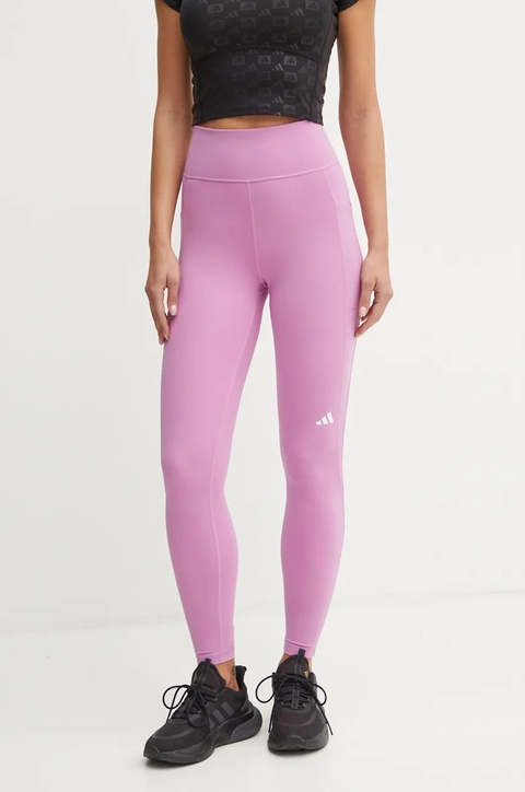 adidas Performance legginsy do biegania Own The Run kolor fioletowy gładkie IX2862 - zdjęcie produktu nr 1