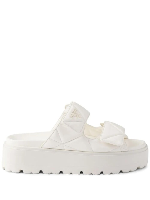 Prada 45mm padded leather sandals - White - zdjęcie produktu nr 1