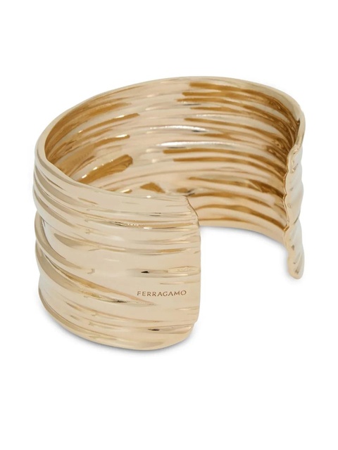 Ferragamo large Draped Bangle bracelet - Gold - zdjęcie produktu nr 2