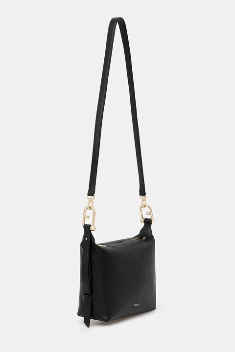 Furla torebka skórzana kolor czarny WE00831.BX2045.O6000 - zdjęcie produktu nr 2