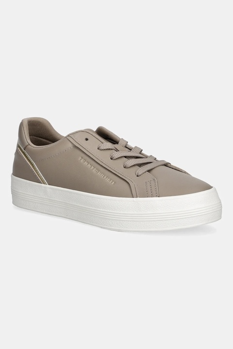 Tommy Hilfiger sneakersy skórzane VULC FOXING SNEAKER damskie kolor beżowy FW0FW08683 - zdjęcie produktu nr 1