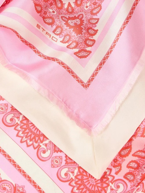 ETRO paisley-print silk foulard - Pink - zdjęcie produktu nr 2