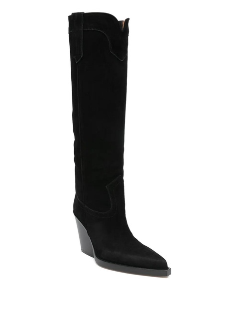 Paris Texas pointed-toe leather boots - Black - zdjęcie produktu nr 1