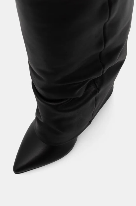 Steve Madden kozaki Corenne damskie kolor czarny na koturnie SM11003418 - zdjęcie produktu nr 2