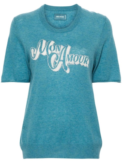 Zadig&Voltaire Ida crystal-embellishment knitted top - Blue - zdjęcie produktu nr 1