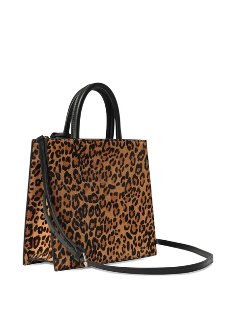 MC2 Saint Barth midi leopard print top handle tote bag - Brown - zdjęcie produktu nr 2