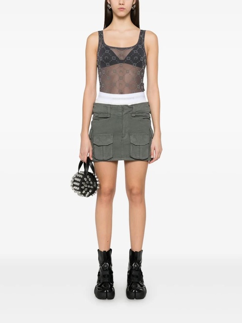Marine Serre Moonogram bodysuit - GR70 STONE GREY - zdjęcie produktu nr 2